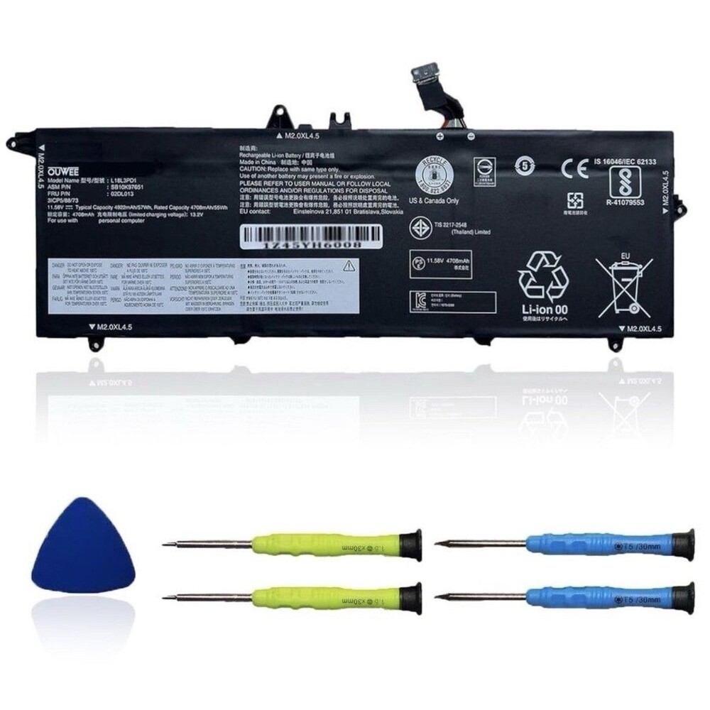 L18L3PD1 Laptop Battery For Lenovo ThinkPad T14S T490S T495S 11.58V 57Wh 4922mAh